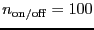 $\ensuremath{n_\ensuremath{\mathrm{on/off}}}= 100$