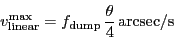 \begin{displaymath}
\ensuremath{v_\ensuremath{\mathrm{linear}}^\ensuremath{\mat...
...\frac{\ensuremath{\theta}}{4}\,\ensuremath{\mathrm{arcsec/s}}
\end{displaymath}
