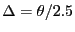 $\ensuremath{\Delta}=
\ensuremath{\theta}/2.5$
