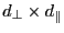 $\ensuremath{d_\bot}\times\ensuremath{d_\Vert}$