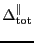 $\displaystyle \ensuremath{\Delta^\ensuremath{\mathrm{\Vert}}_\ensuremath{\mathrm{tot}}}$