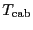 \ensuremath{T_\ensuremath{\mathrm{cab}}\ifthenelse{\equal{}{}}{}{^\ensuremath{\mathrm{}}}}