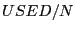 $USED/N$