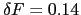 $\delta F = 0.14$